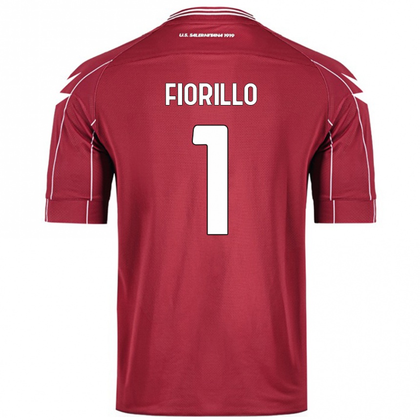 Herren Fußball Vincenzo Fiorillo #1 Burgundrot Heimtrikot Trikot 2024/25 T-Shirt Luxemburg