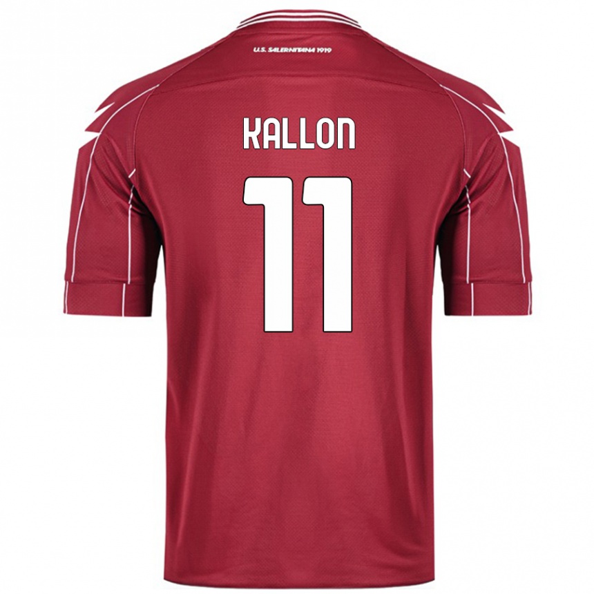 Herren Fußball Yayah Kallon #11 Burgundrot Heimtrikot Trikot 2024/25 T-Shirt Luxemburg