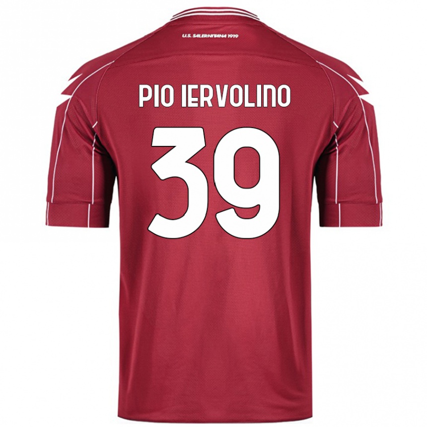 Herren Fußball Antonio Pio Iervolino #39 Burgundrot Heimtrikot Trikot 2024/25 T-Shirt Luxemburg