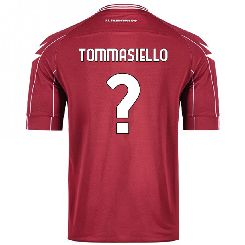 Herren Fußball Francesco Tommasiello #0 Burgundrot Heimtrikot Trikot 2024/25 T-Shirt Luxemburg