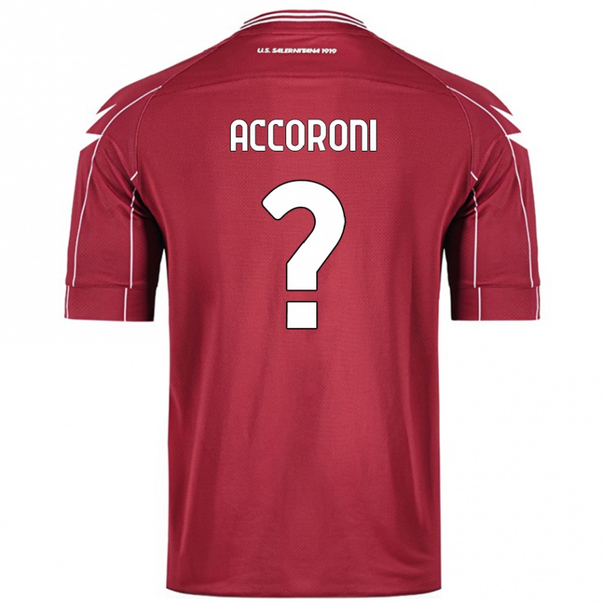 Herren Fußball Nicolas Accoroni #0 Burgundrot Heimtrikot Trikot 2024/25 T-Shirt Luxemburg