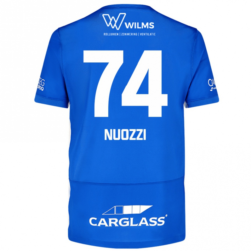 Herren Fußball Cédric Nuozzi #74 Blau Heimtrikot Trikot 2024/25 T-Shirt Luxemburg