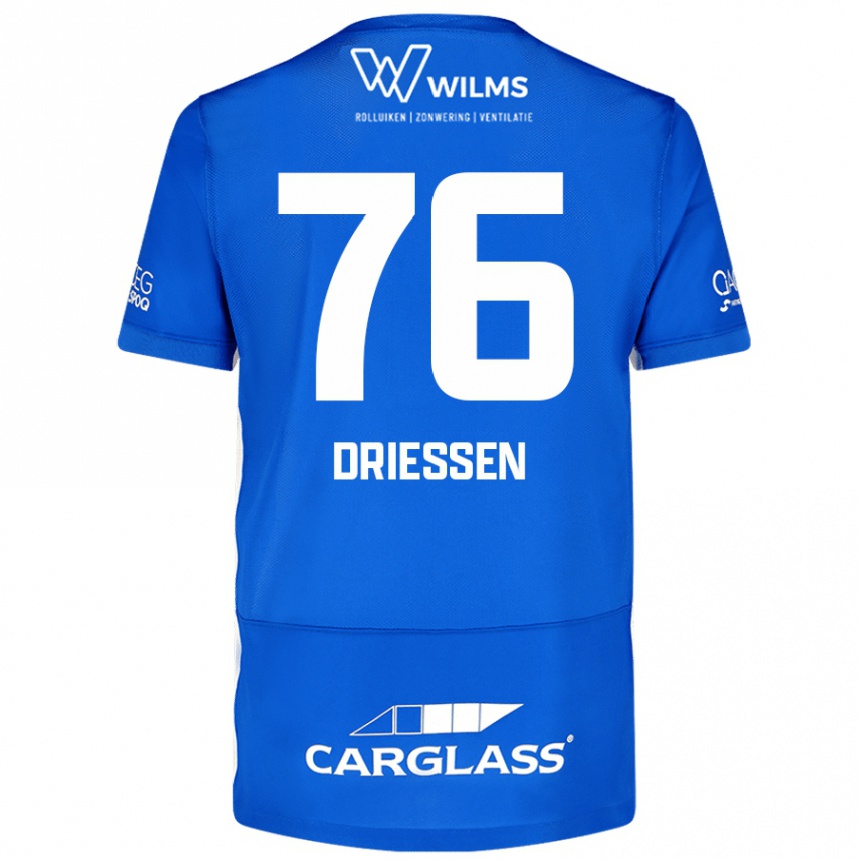 Herren Fußball Jelle Driessen #76 Blau Heimtrikot Trikot 2024/25 T-Shirt Luxemburg