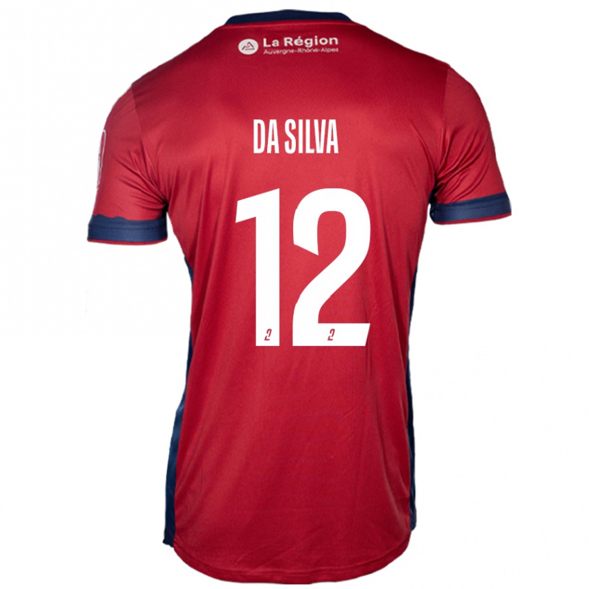 Herren Fußball Damien Da Silva #12 Hellburgunderrot Heimtrikot Trikot 2024/25 T-Shirt Luxemburg