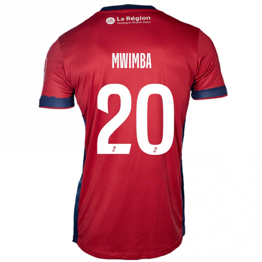 Herren Fußball Josué Mwimba Isala #20 Hellburgunderrot Heimtrikot Trikot 2024/25 T-Shirt Luxemburg