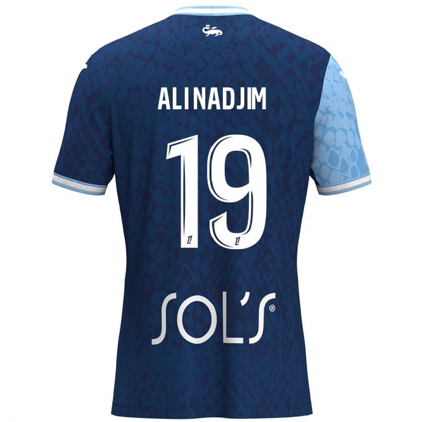 Herren Fußball Nadjma Ali Nadjim #19 Himmelblau Dunkelblau Heimtrikot Trikot 2024/25 T-Shirt Luxemburg