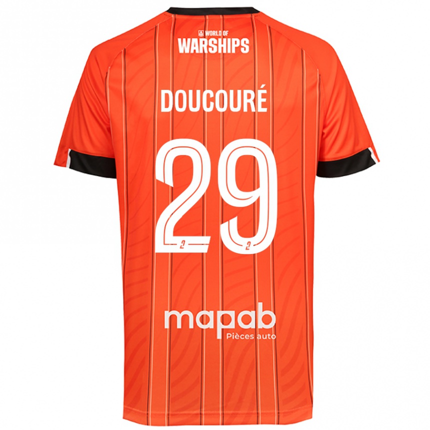 Herren Fußball Siriné Doucouré #29 Orange Heimtrikot Trikot 2024/25 T-Shirt Luxemburg