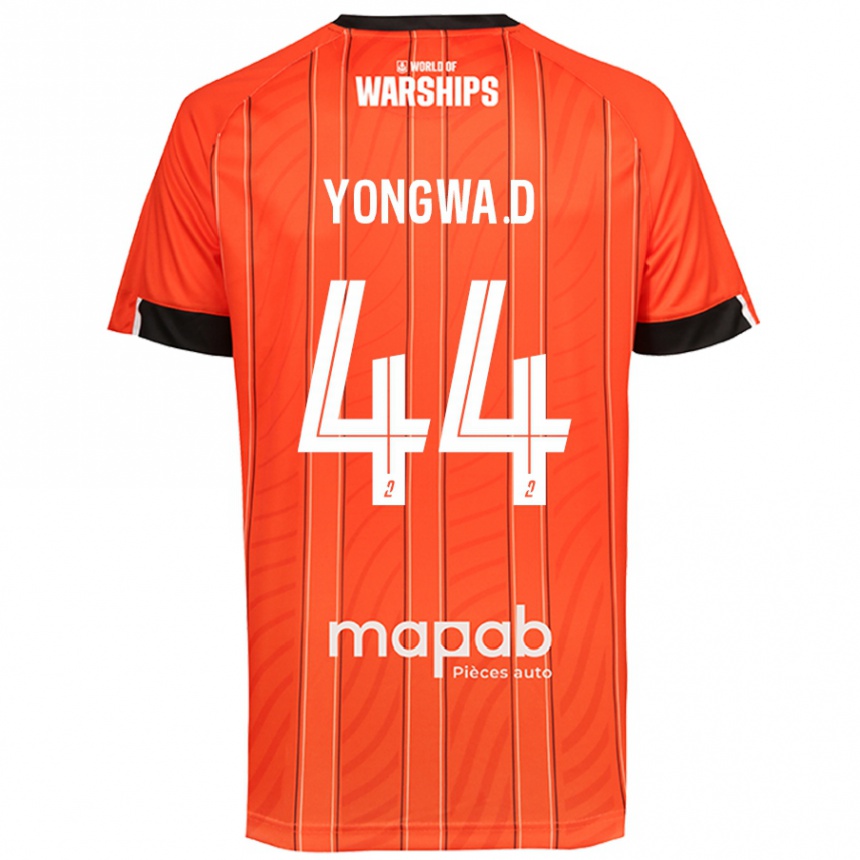 Herren Fußball Darlin Yongwa #44 Orange Heimtrikot Trikot 2024/25 T-Shirt Luxemburg