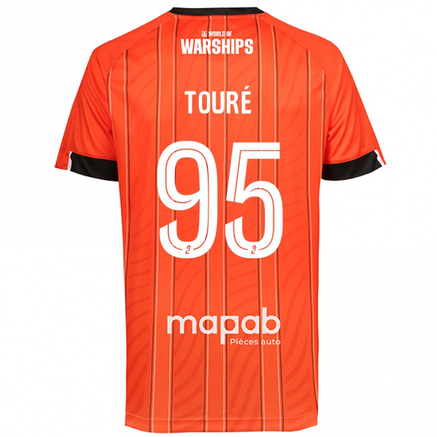 Herren Fußball Isaak Touré #95 Orange Heimtrikot Trikot 2024/25 T-Shirt Luxemburg