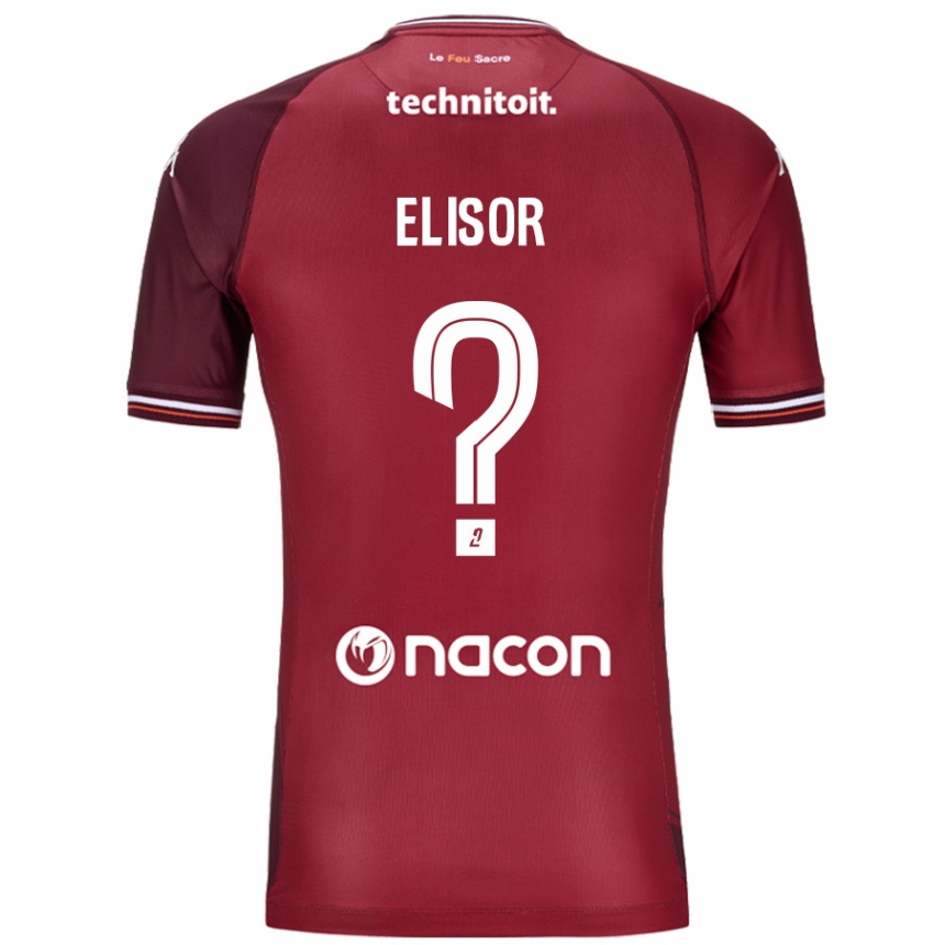 Herren Fußball Simon Elisor #0 Rot Granata Heimtrikot Trikot 2024/25 T-Shirt Luxemburg