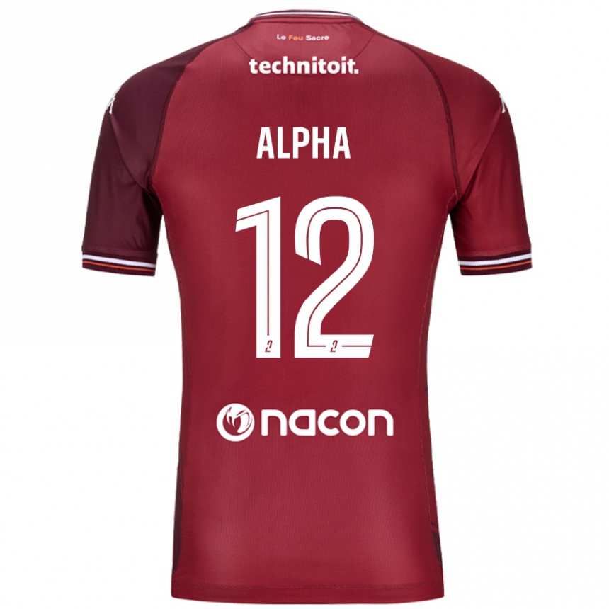 Herren Fußball Alpha Touré #12 Rot Granata Heimtrikot Trikot 2024/25 T-Shirt Luxemburg