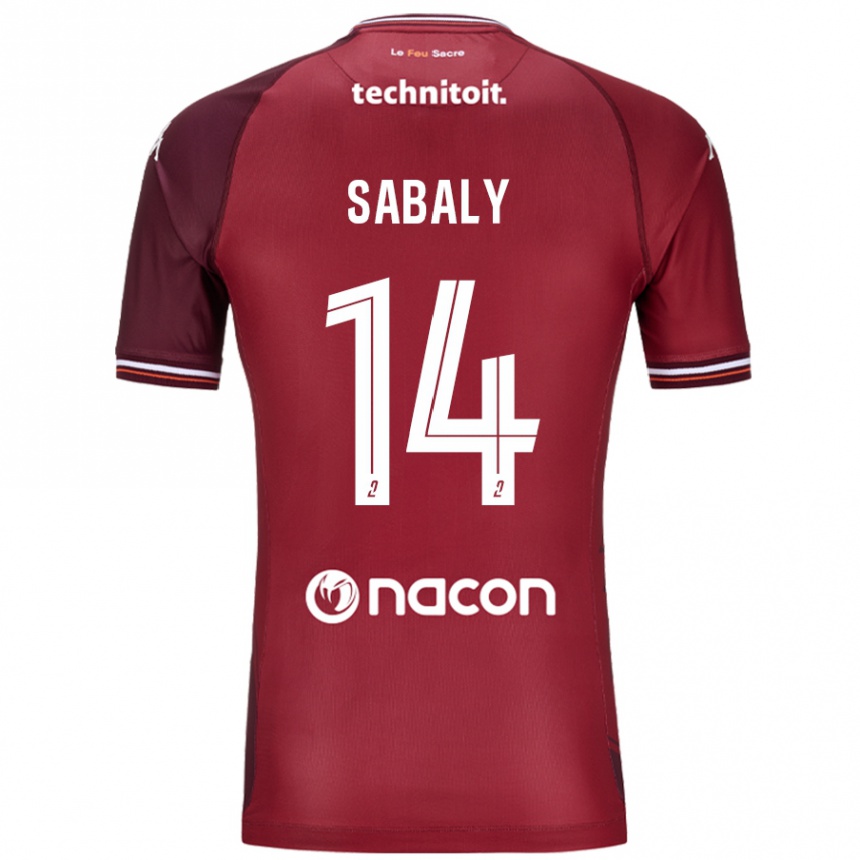 Herren Fußball Cheikh Sabaly #14 Rot Granata Heimtrikot Trikot 2024/25 T-Shirt Luxemburg