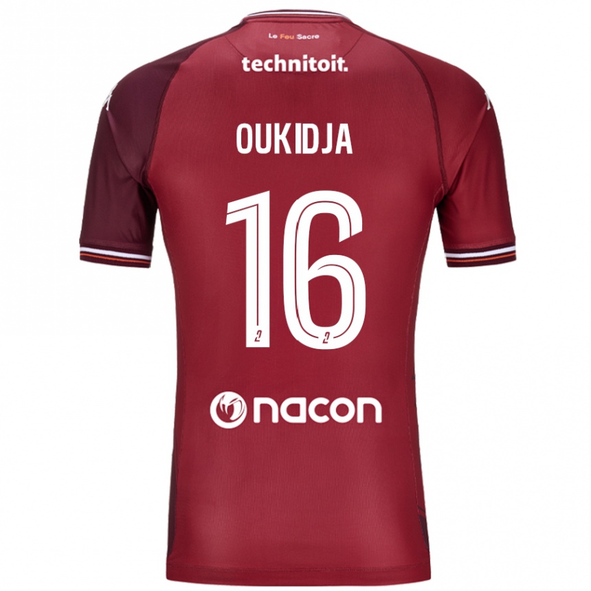 Herren Fußball Alexandre Oukidja #16 Rot Granata Heimtrikot Trikot 2024/25 T-Shirt Luxemburg