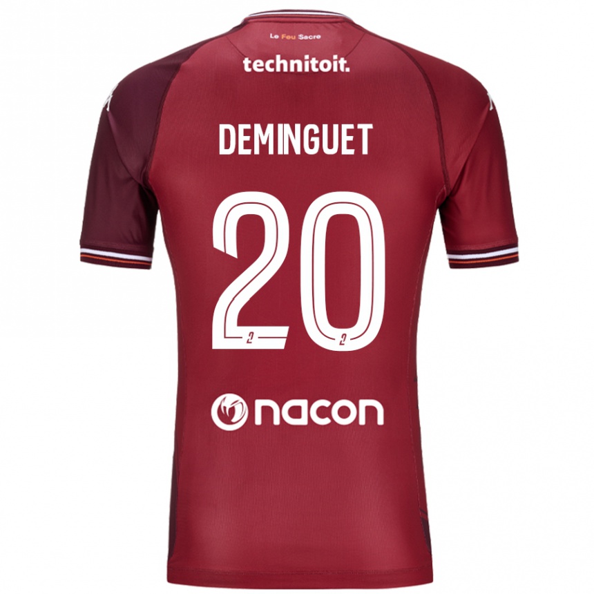 Herren Fußball Jessy Deminguet #20 Rot Granata Heimtrikot Trikot 2024/25 T-Shirt Luxemburg