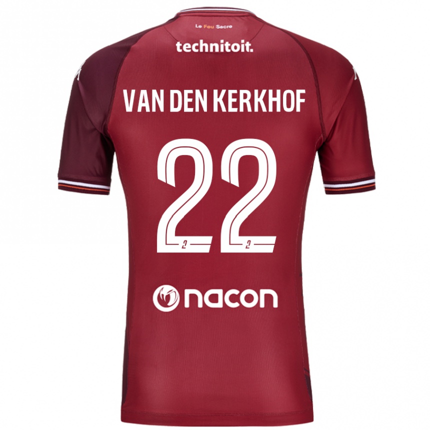 Herren Fußball Kevin Van Den Kerkhof #22 Rot Granata Heimtrikot Trikot 2024/25 T-Shirt Luxemburg