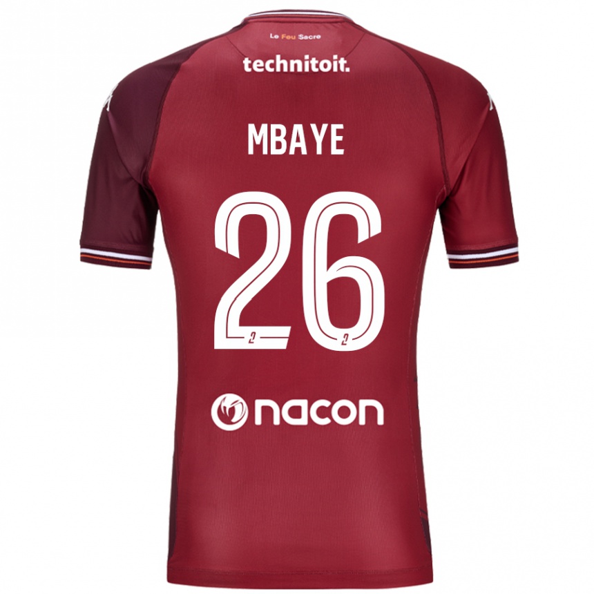 Herren Fußball Malick Mbaye #26 Rot Granata Heimtrikot Trikot 2024/25 T-Shirt Luxemburg