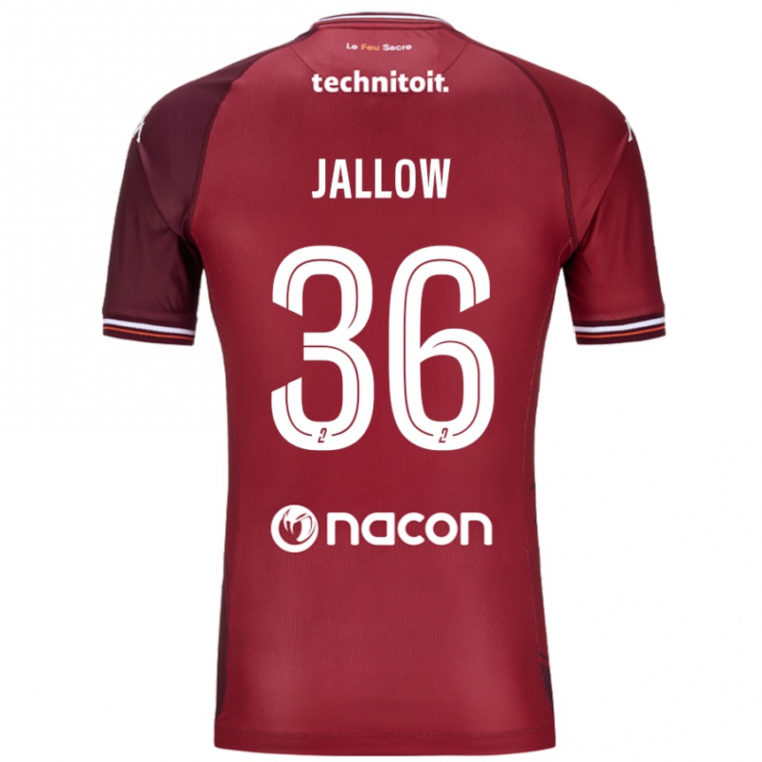 Herren Fußball Ablie Jallow #36 Rot Granata Heimtrikot Trikot 2024/25 T-Shirt Luxemburg