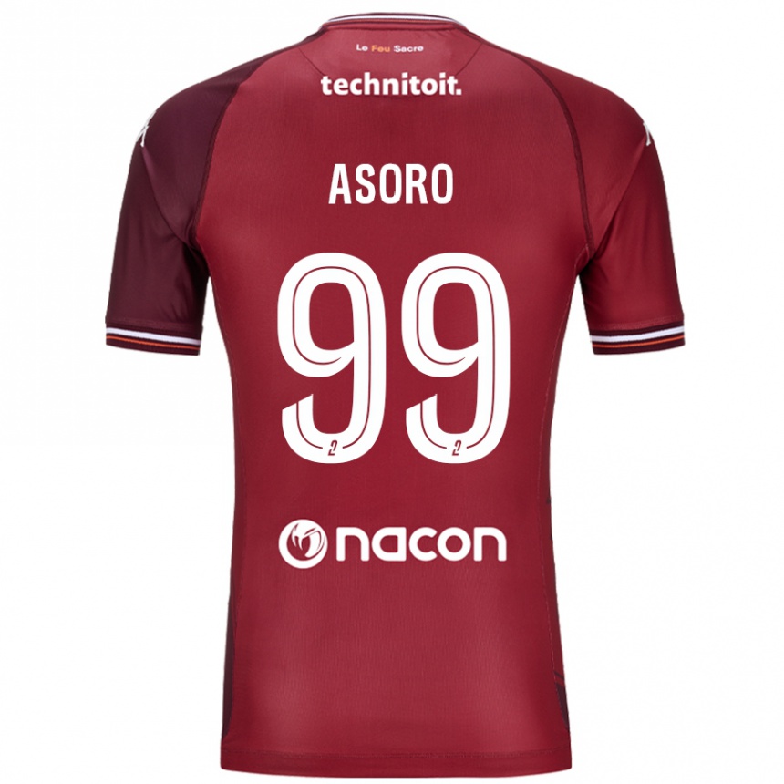 Herren Fußball Joel Asoro #99 Rot Granata Heimtrikot Trikot 2024/25 T-Shirt Luxemburg