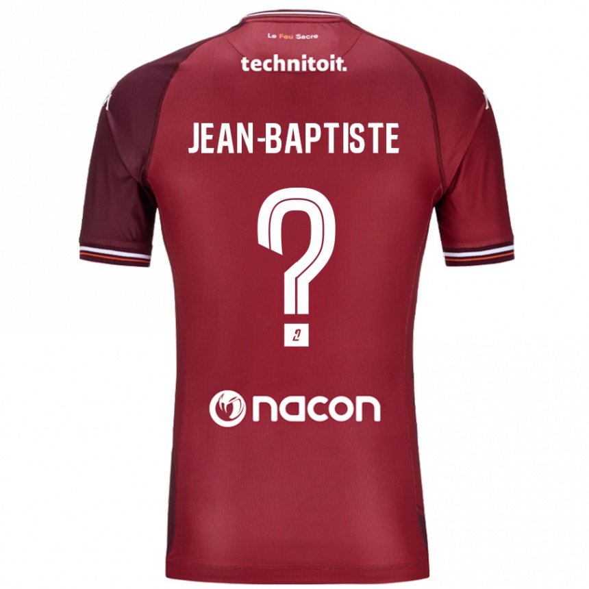 Herren Fußball Romain Jean-Baptiste #0 Rot Granata Heimtrikot Trikot 2024/25 T-Shirt Luxemburg