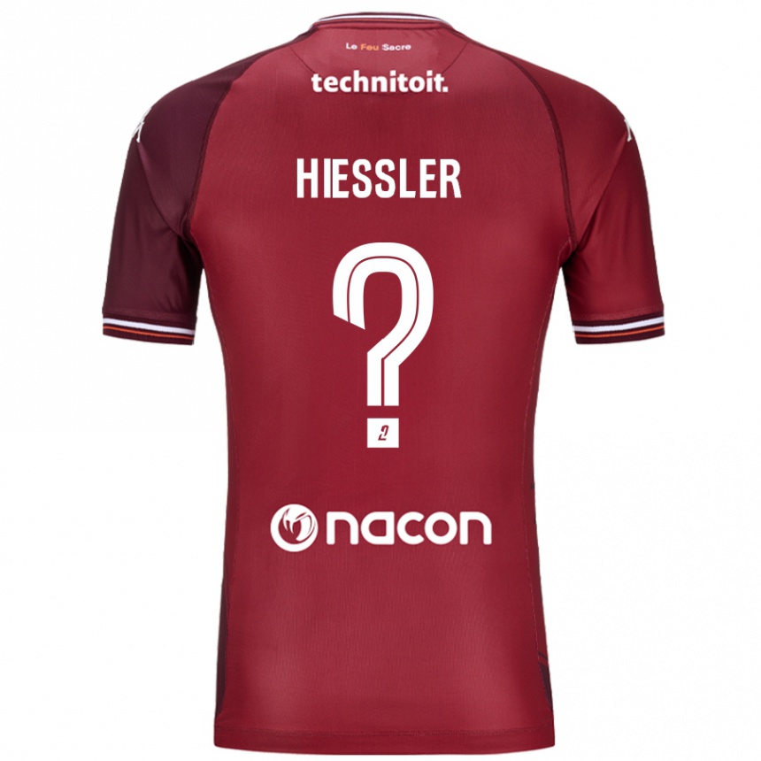 Herren Fußball Morgan Hiessler #0 Rot Granata Heimtrikot Trikot 2024/25 T-Shirt Luxemburg