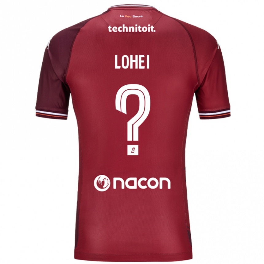 Herren Fußball Fabio Lohei #0 Rot Granata Heimtrikot Trikot 2024/25 T-Shirt Luxemburg