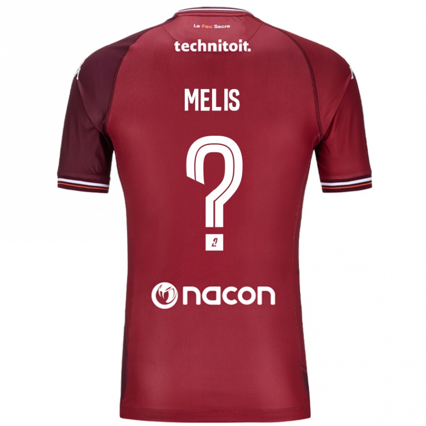 Herren Fußball Antonin Melis #0 Rot Granata Heimtrikot Trikot 2024/25 T-Shirt Luxemburg