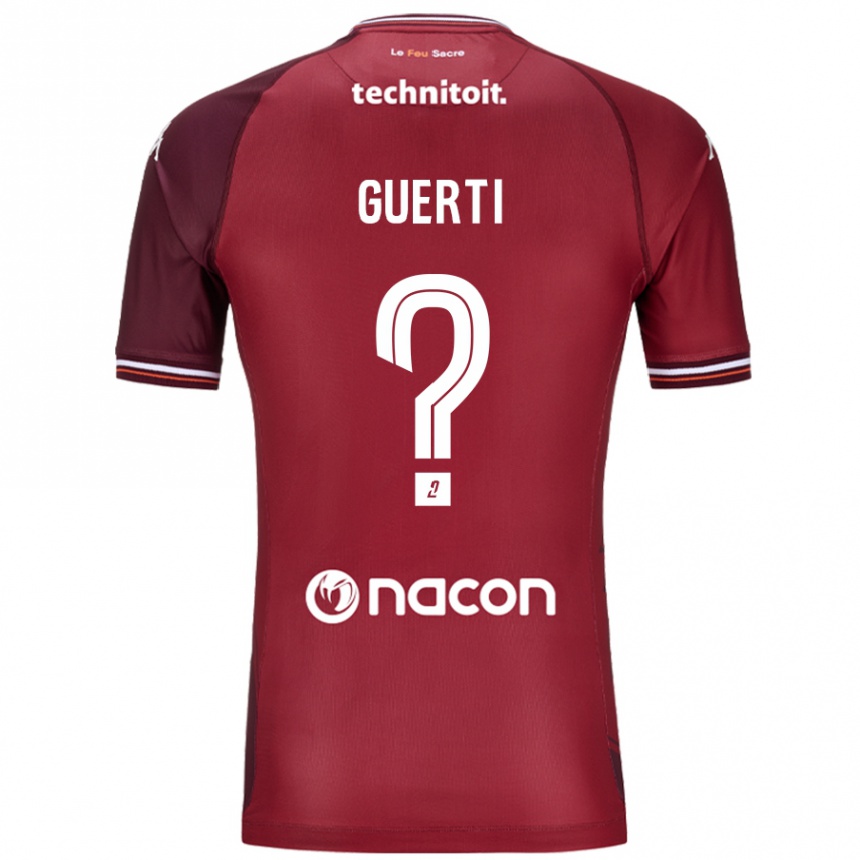 Herren Fußball Ismaël Guerti #0 Rot Granata Heimtrikot Trikot 2024/25 T-Shirt Luxemburg