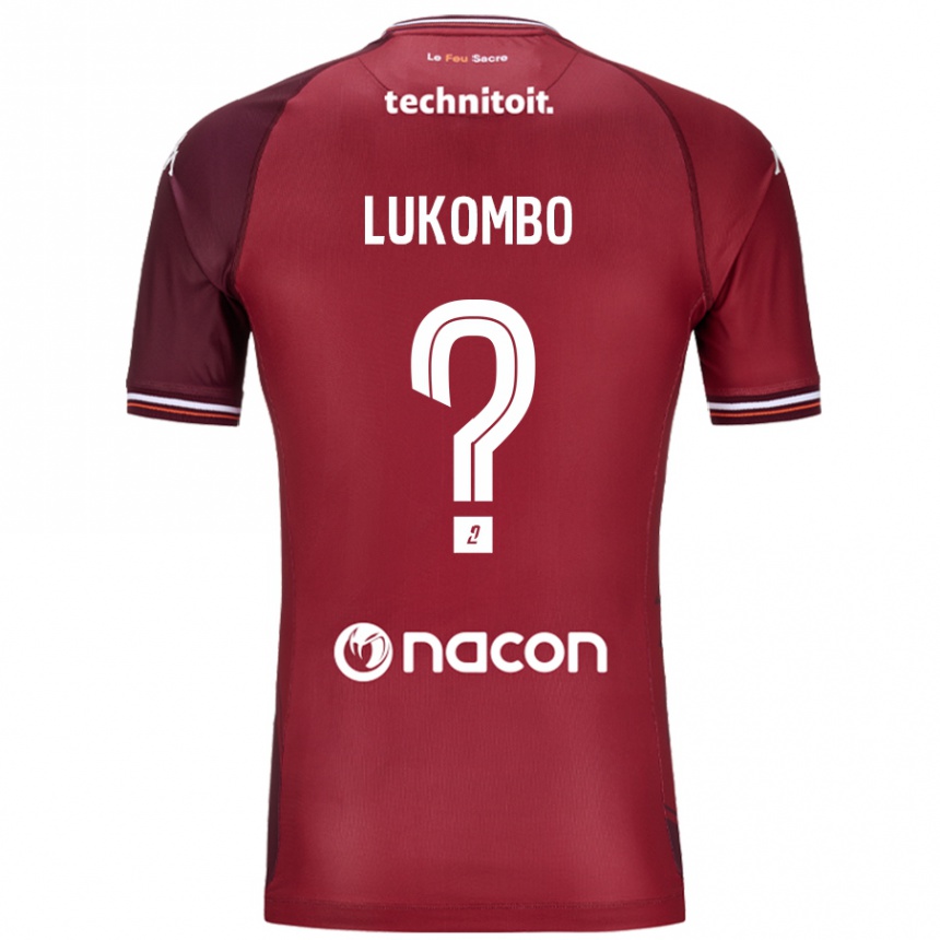 Herren Fußball Joseph Lukombo #0 Rot Granata Heimtrikot Trikot 2024/25 T-Shirt Luxemburg