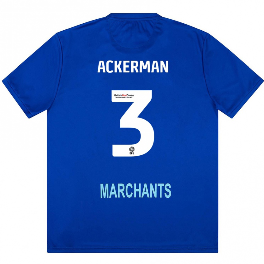 Herren Fußball Daisy Ackerman #3 Grün Auswärtstrikot Trikot 2024/25 T-Shirt Luxemburg