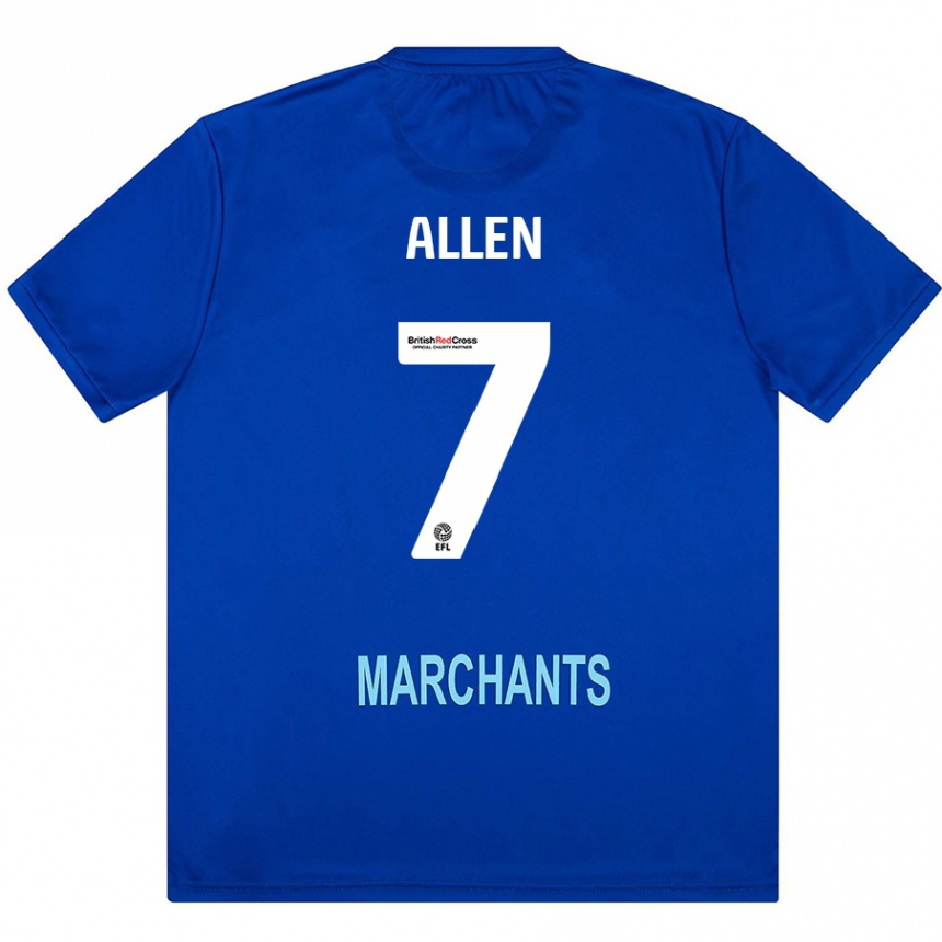 Herren Fußball Emily Allen #7 Grün Auswärtstrikot Trikot 2024/25 T-Shirt Luxemburg