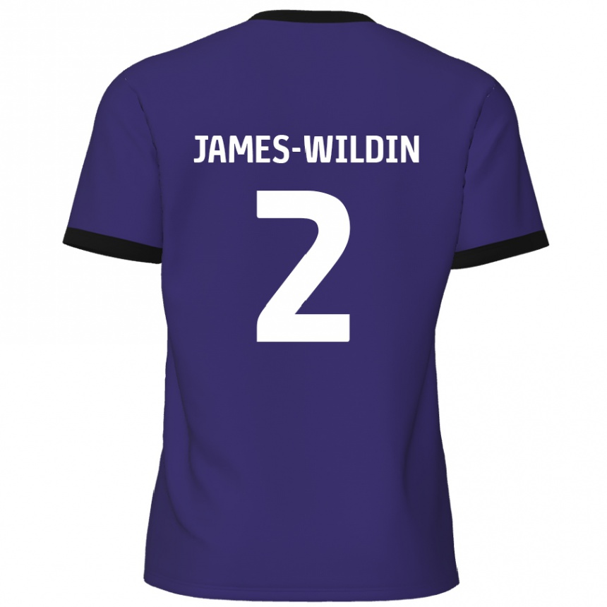 Herren Fußball Luther James-Wildin #2 Lila Auswärtstrikot Trikot 2024/25 T-Shirt Luxemburg