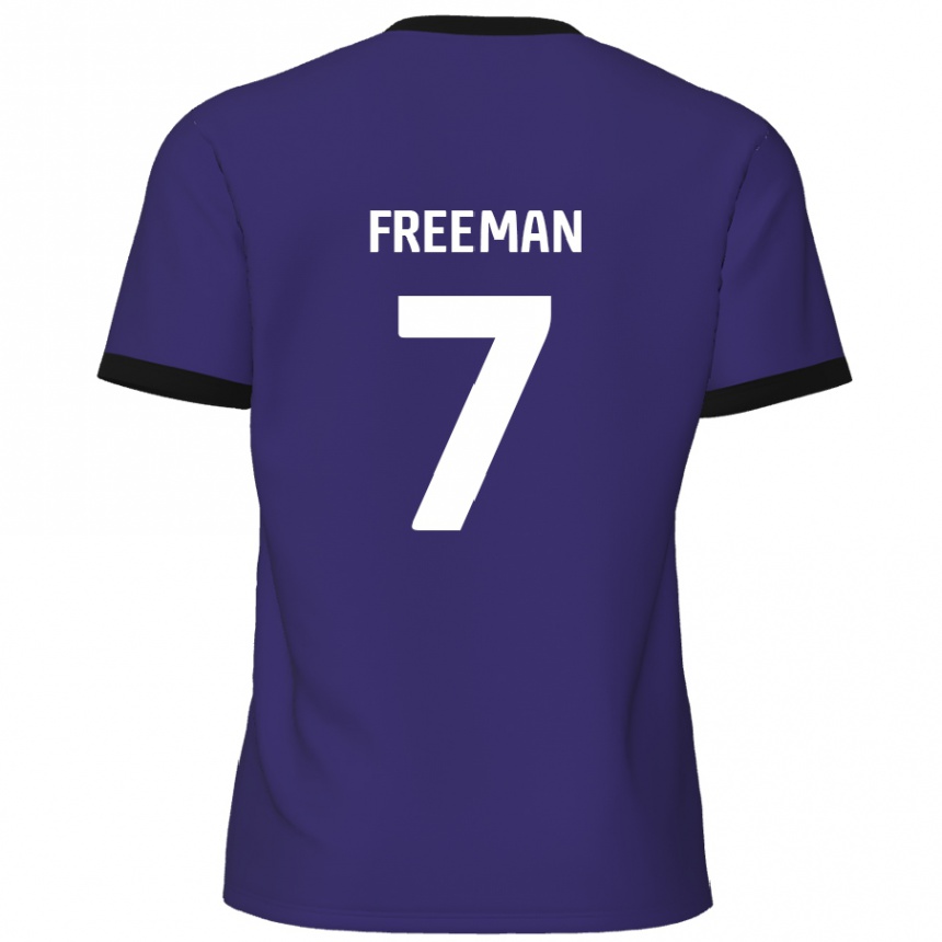 Herren Fußball Nick Freeman #7 Lila Auswärtstrikot Trikot 2024/25 T-Shirt Luxemburg