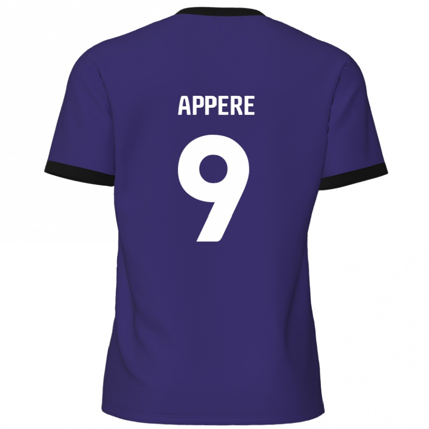 Herren Fußball Louis Appéré #9 Lila Auswärtstrikot Trikot 2024/25 T-Shirt Luxemburg