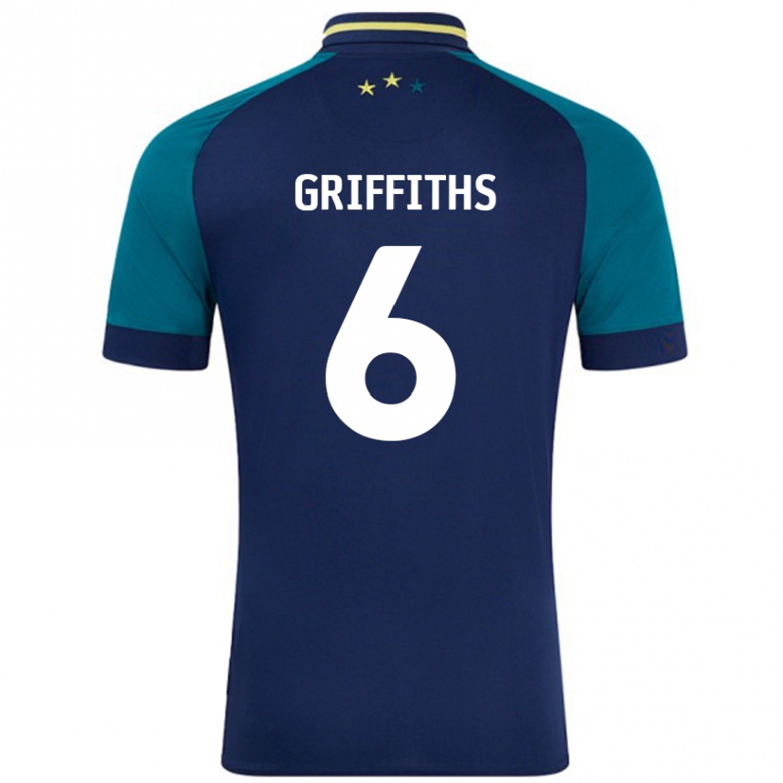 Herren Fußball Lauren Griffiths #6 Marine Dunkelgrün Auswärtstrikot Trikot 2024/25 T-Shirt Luxemburg