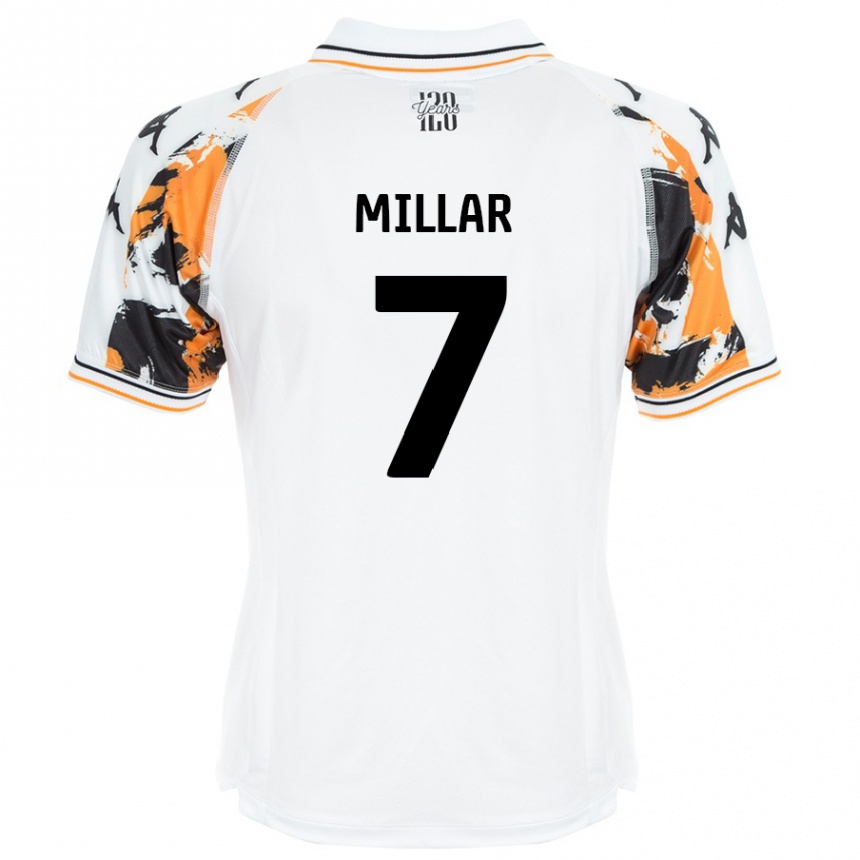 Herren Fußball Liam Millar #7 Weiß Auswärtstrikot Trikot 2024/25 T-Shirt Luxemburg