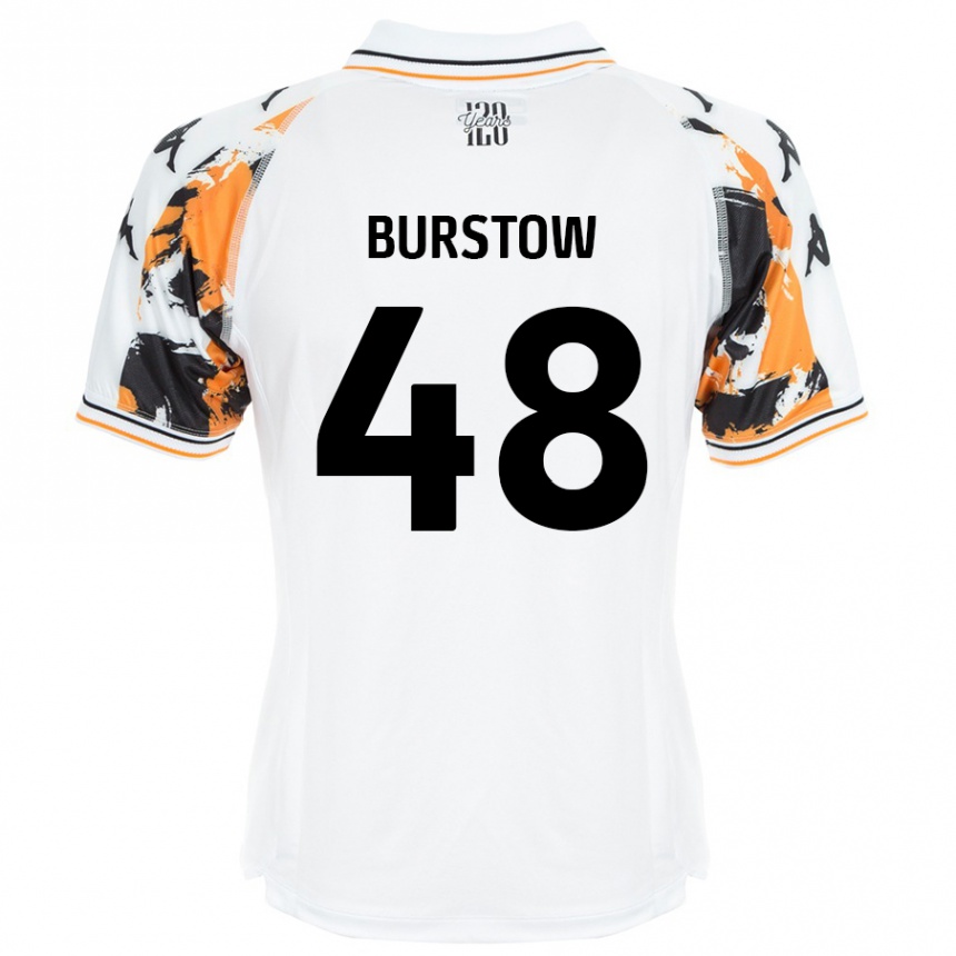 Herren Fußball Mason Burstow #48 Weiß Auswärtstrikot Trikot 2024/25 T-Shirt Luxemburg