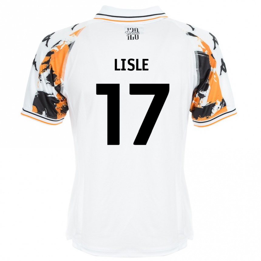 Herren Fußball Mary Lisle #17 Weiß Auswärtstrikot Trikot 2024/25 T-Shirt Luxemburg