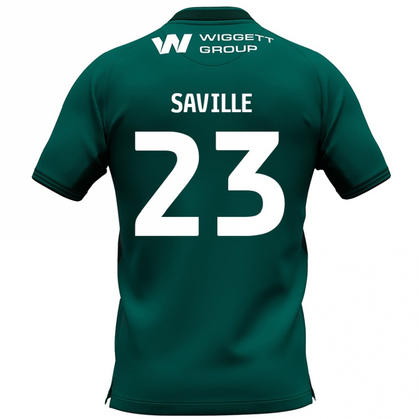 Herren Fußball George Saville #23 Grün Auswärtstrikot Trikot 2024/25 T-Shirt Luxemburg