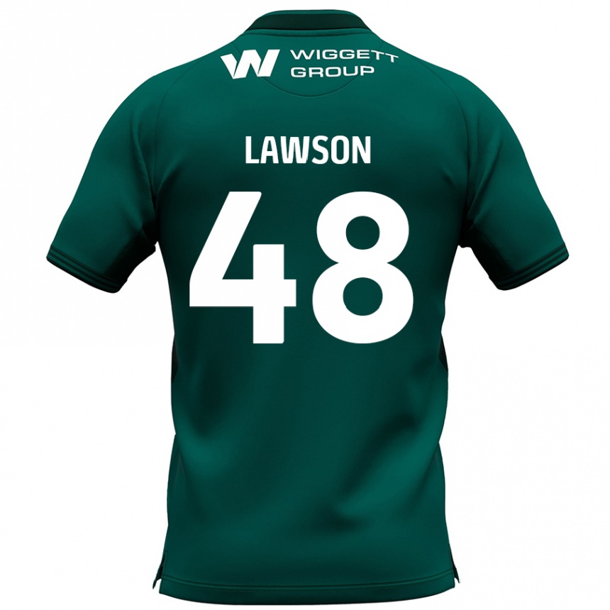 Herren Fußball Sha'mar Lawson #48 Grün Auswärtstrikot Trikot 2024/25 T-Shirt Luxemburg