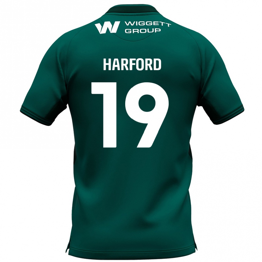 Herren Fußball Beth Harford #19 Grün Auswärtstrikot Trikot 2024/25 T-Shirt Luxemburg