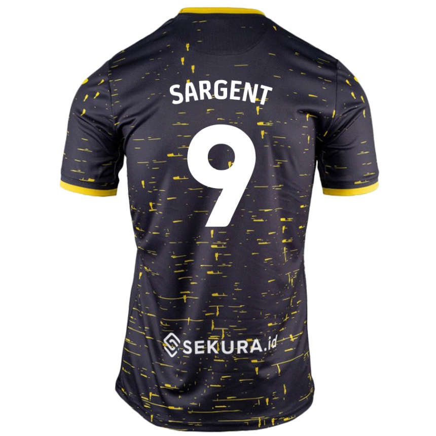 Herren Fußball Josh Sargent #9 Schwarz Gelb Auswärtstrikot Trikot 2024/25 T-Shirt Luxemburg