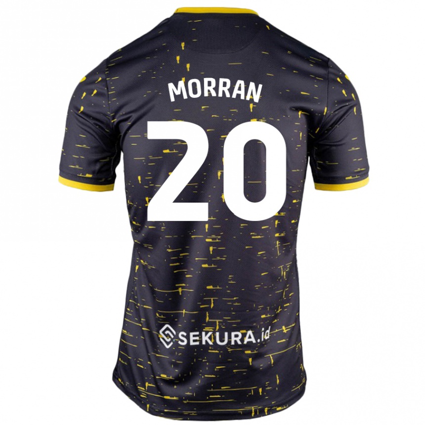 Herren Fußball Eloise Morran #20 Schwarz Gelb Auswärtstrikot Trikot 2024/25 T-Shirt Luxemburg