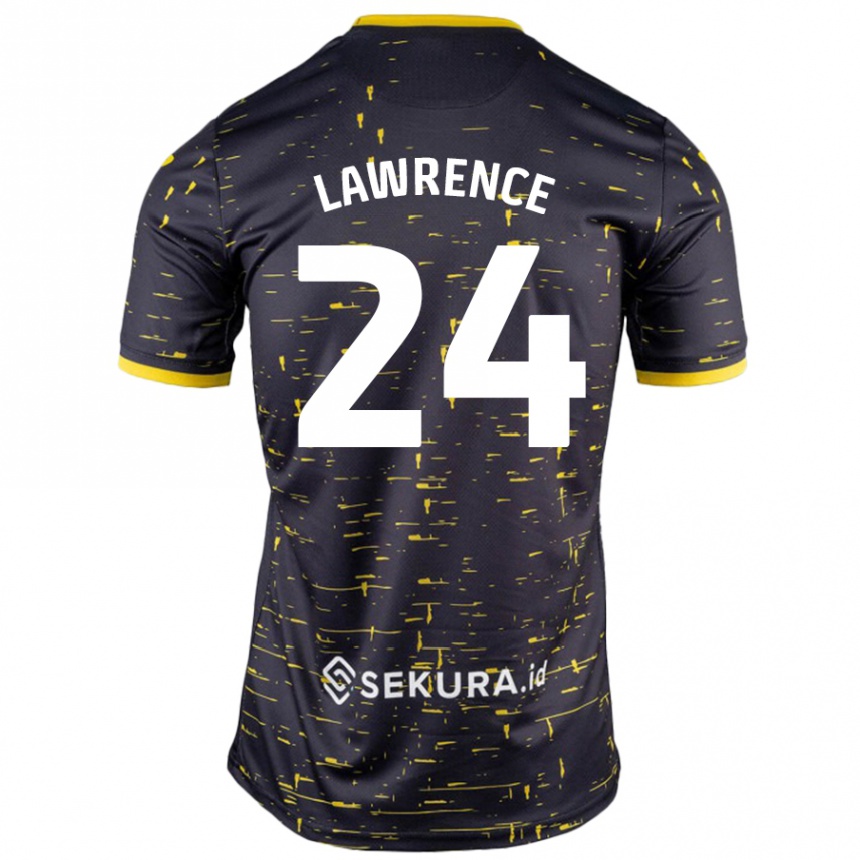 Herren Fußball Rachel Lawrence #24 Schwarz Gelb Auswärtstrikot Trikot 2024/25 T-Shirt Luxemburg