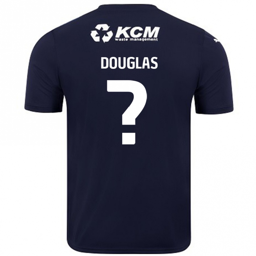 Herren Fußball Hamish Douglas #0 Marineblau Auswärtstrikot Trikot 2024/25 T-Shirt Luxemburg