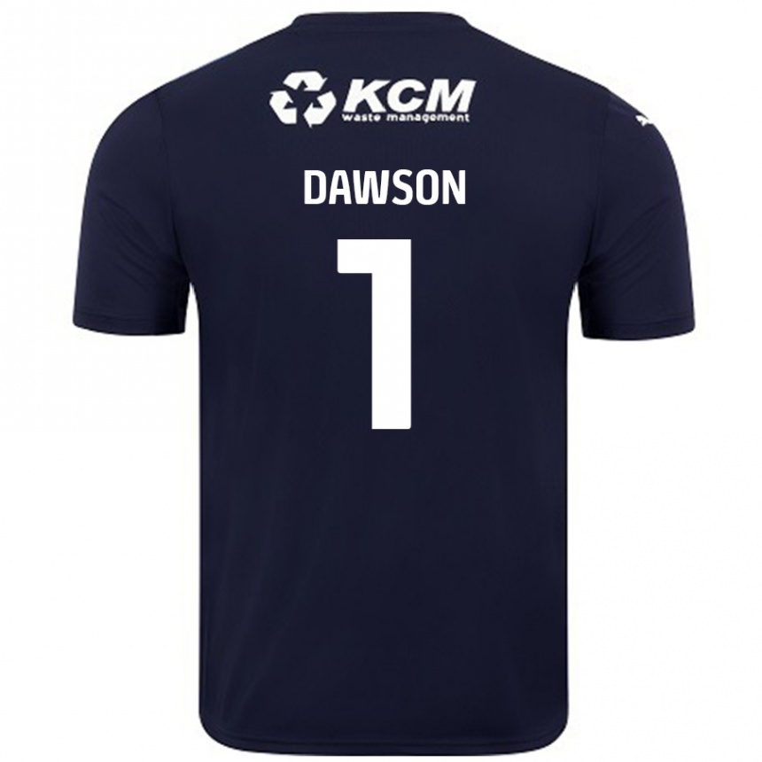 Herren Fußball Cameron Dawson #1 Marineblau Auswärtstrikot Trikot 2024/25 T-Shirt Luxemburg