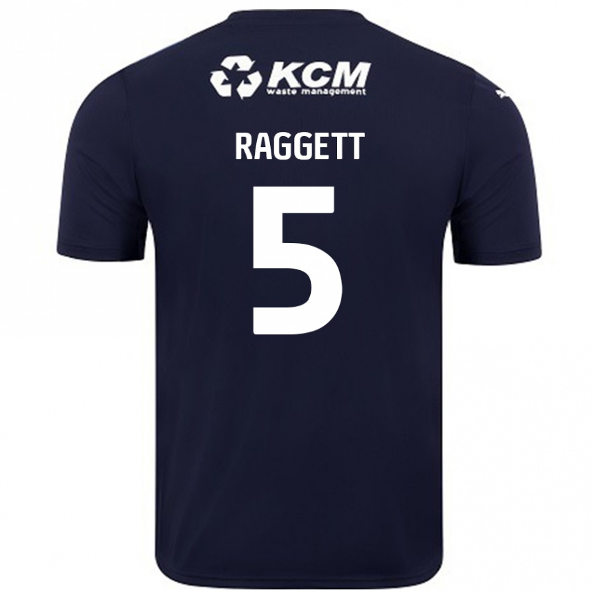 Herren Fußball Sean Raggett #5 Marineblau Auswärtstrikot Trikot 2024/25 T-Shirt Luxemburg