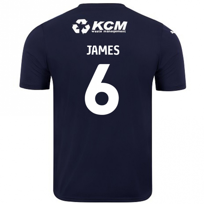 Herren Fußball Reece James #6 Marineblau Auswärtstrikot Trikot 2024/25 T-Shirt Luxemburg