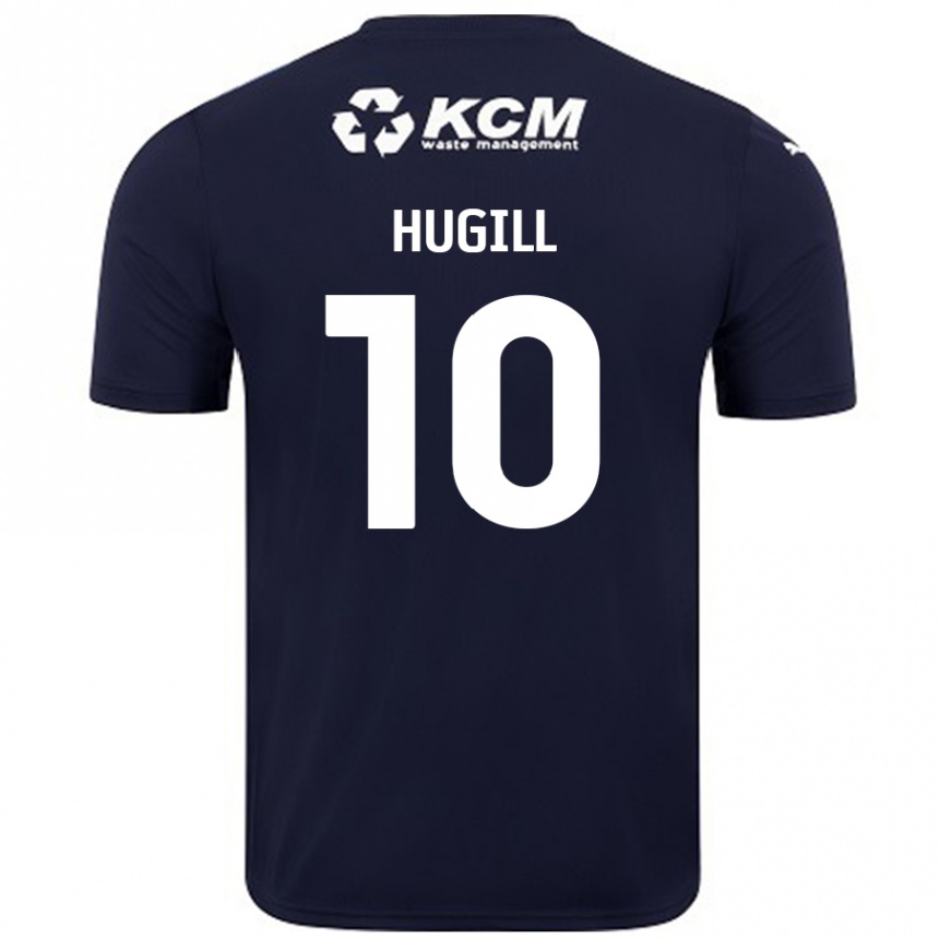 Herren Fußball Jordan Hugill #10 Marineblau Auswärtstrikot Trikot 2024/25 T-Shirt Luxemburg