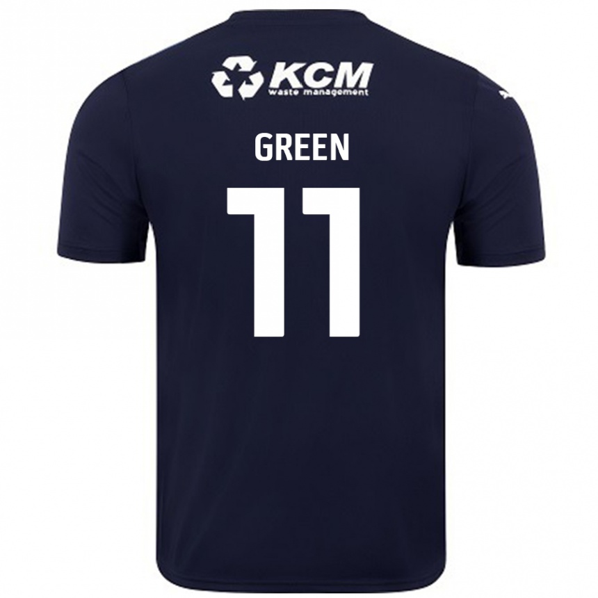 Herren Fußball Andre Green #11 Marineblau Auswärtstrikot Trikot 2024/25 T-Shirt Luxemburg