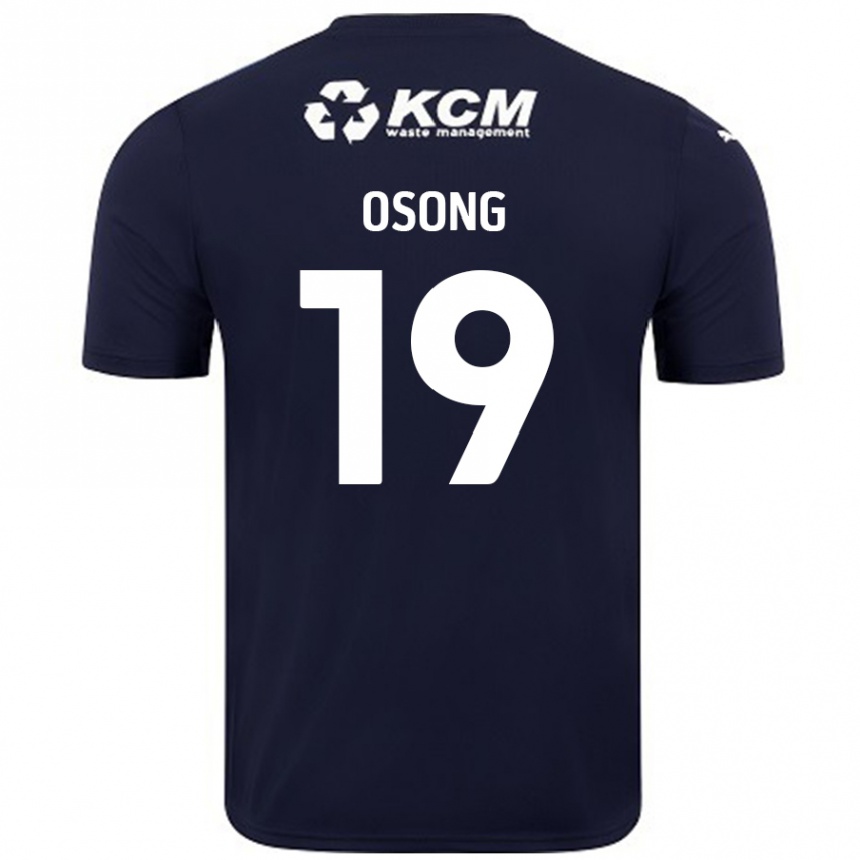 Herren Fußball Detlef Esapa Osong #19 Marineblau Auswärtstrikot Trikot 2024/25 T-Shirt Luxemburg